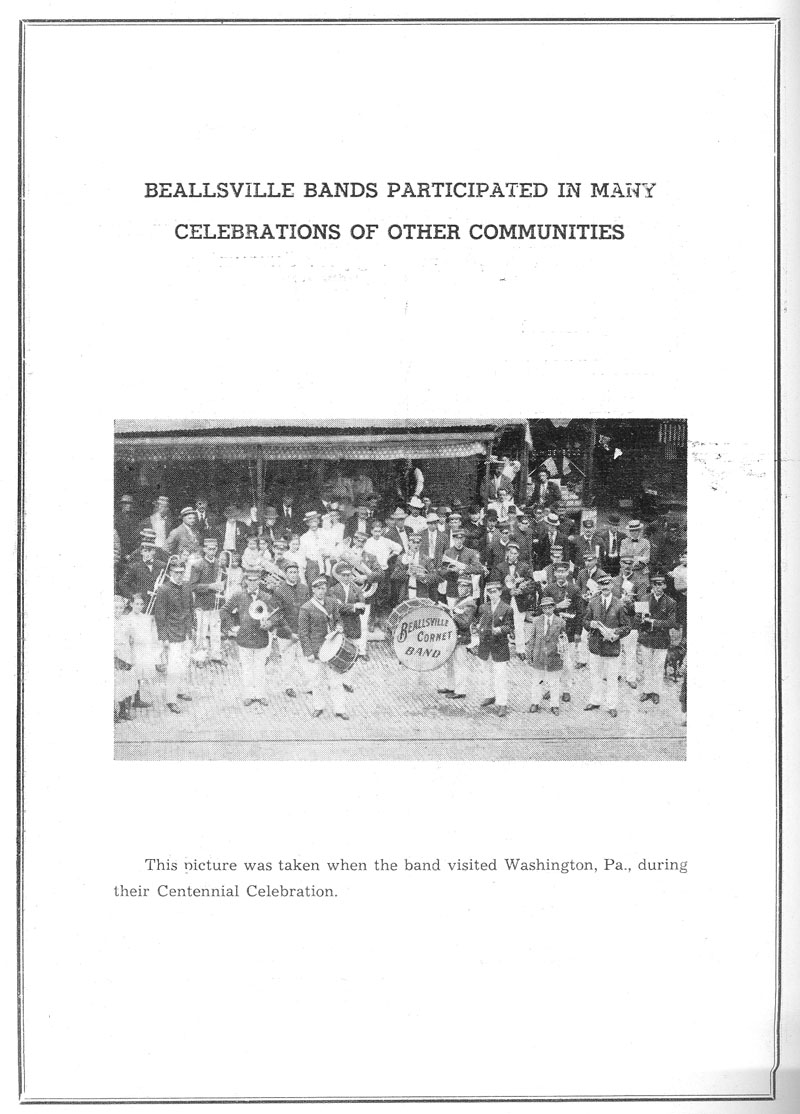 Beallsville Cemetery Centennial program page 26