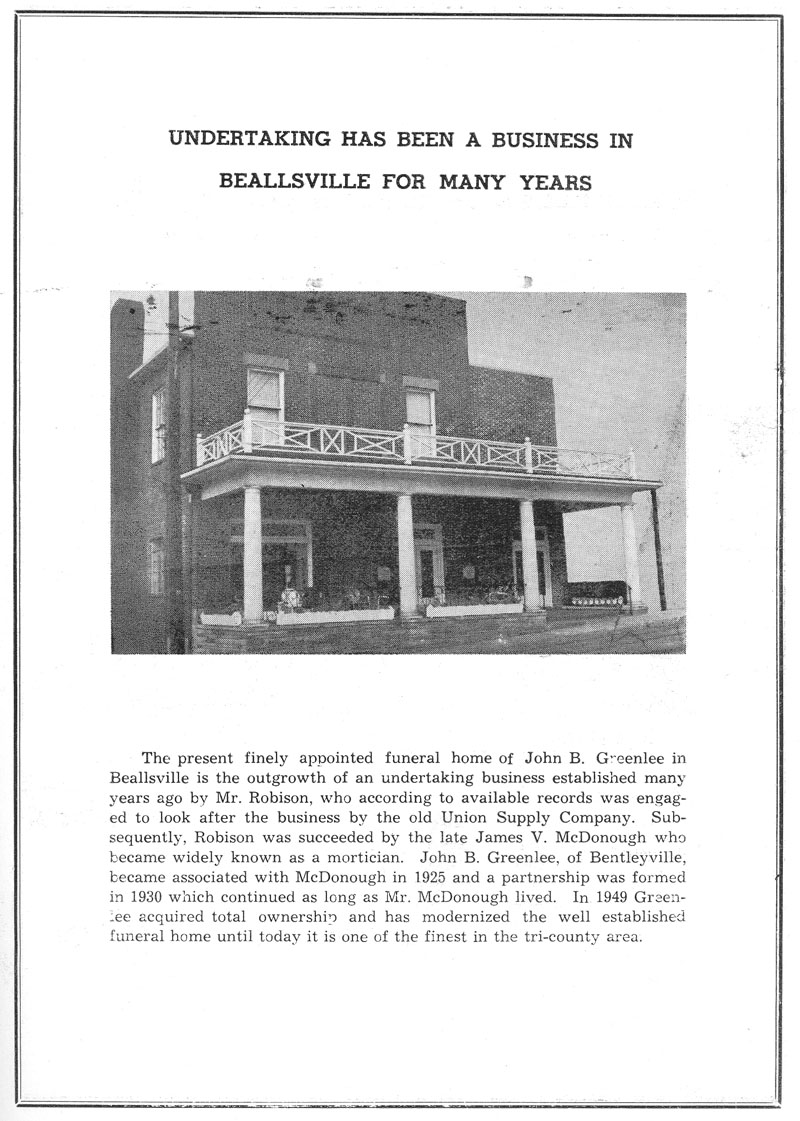 Beallsville Cemetery Centennial program page 33
