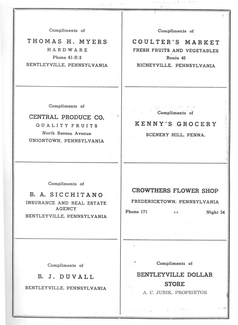 Beallsville Cemetery Centennial program page 41