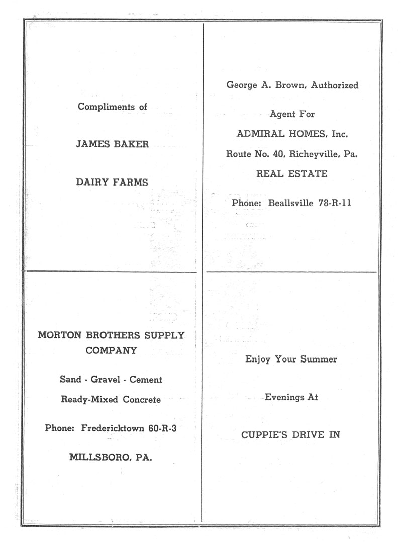 Beallsville Cemetery Centennial program page 42