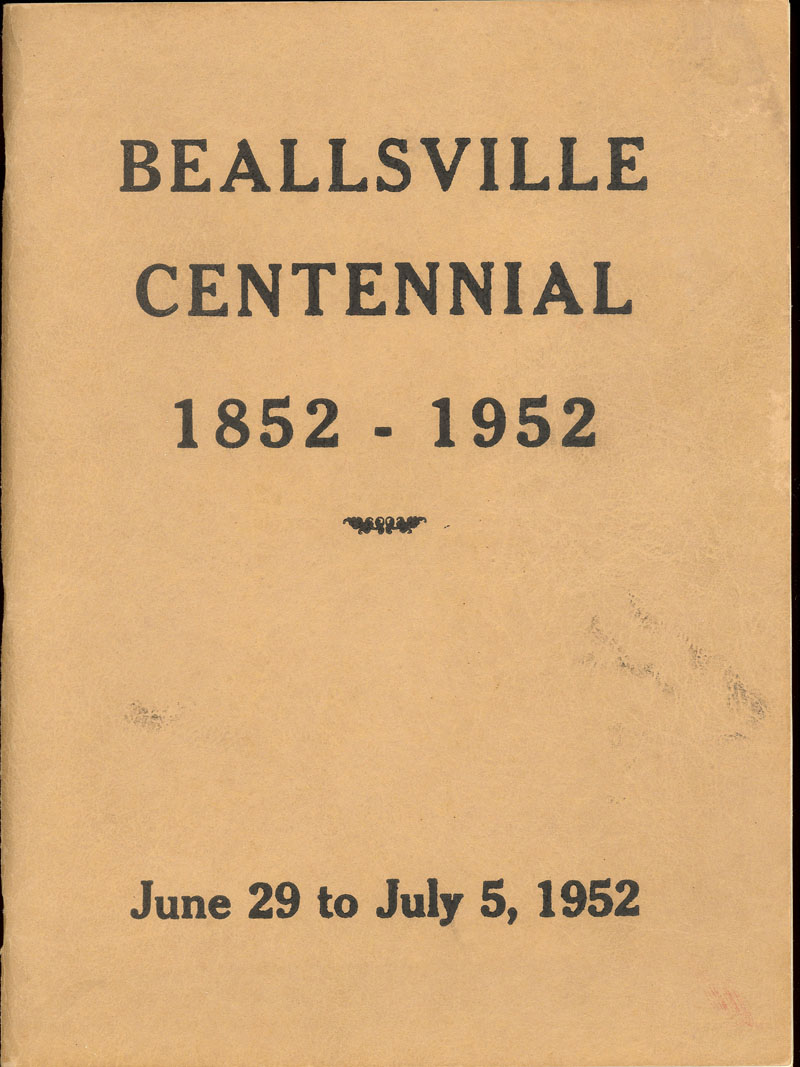 Beallsville Cemetery Centennial program cover