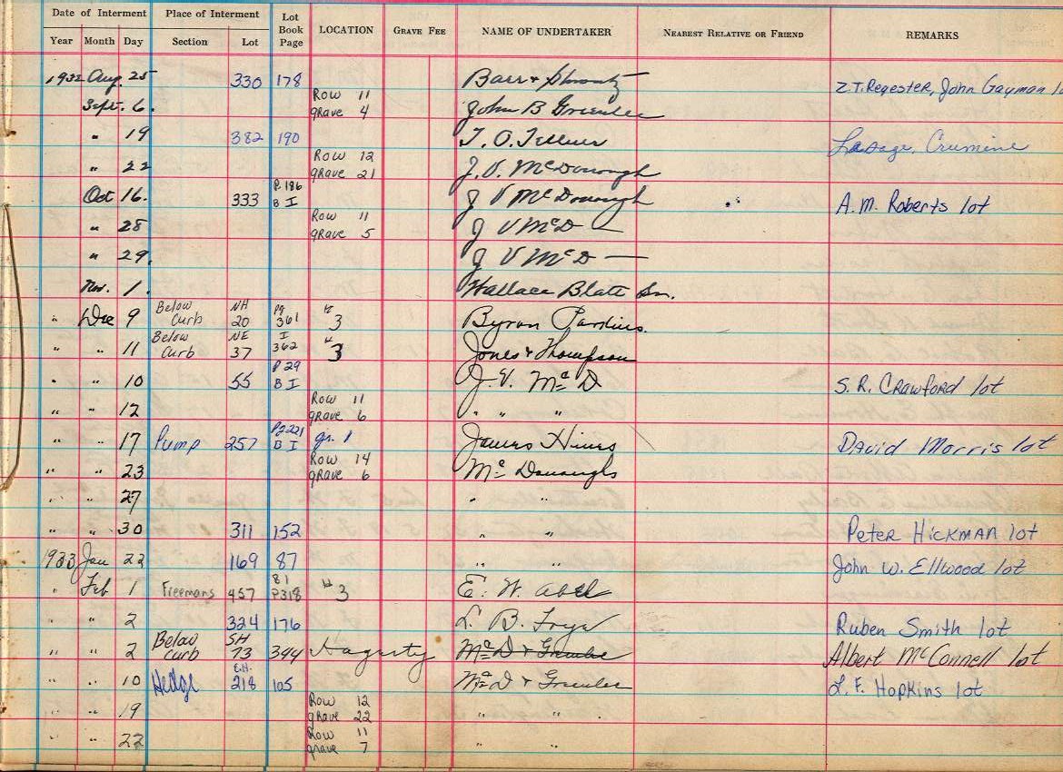 interment book 2 page 4a