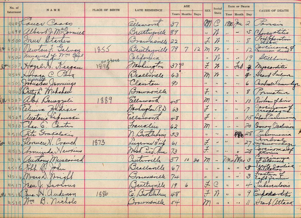 interment book 2 page 9