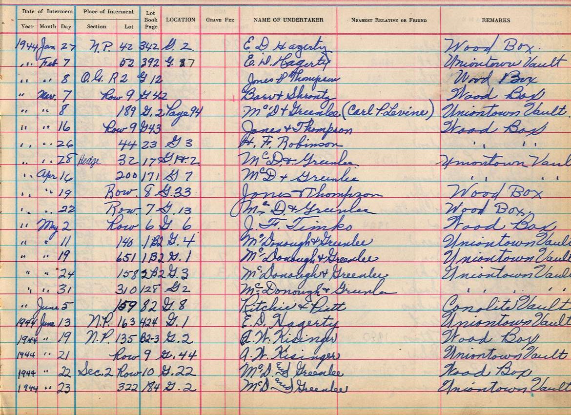 interment book 2 page 37a