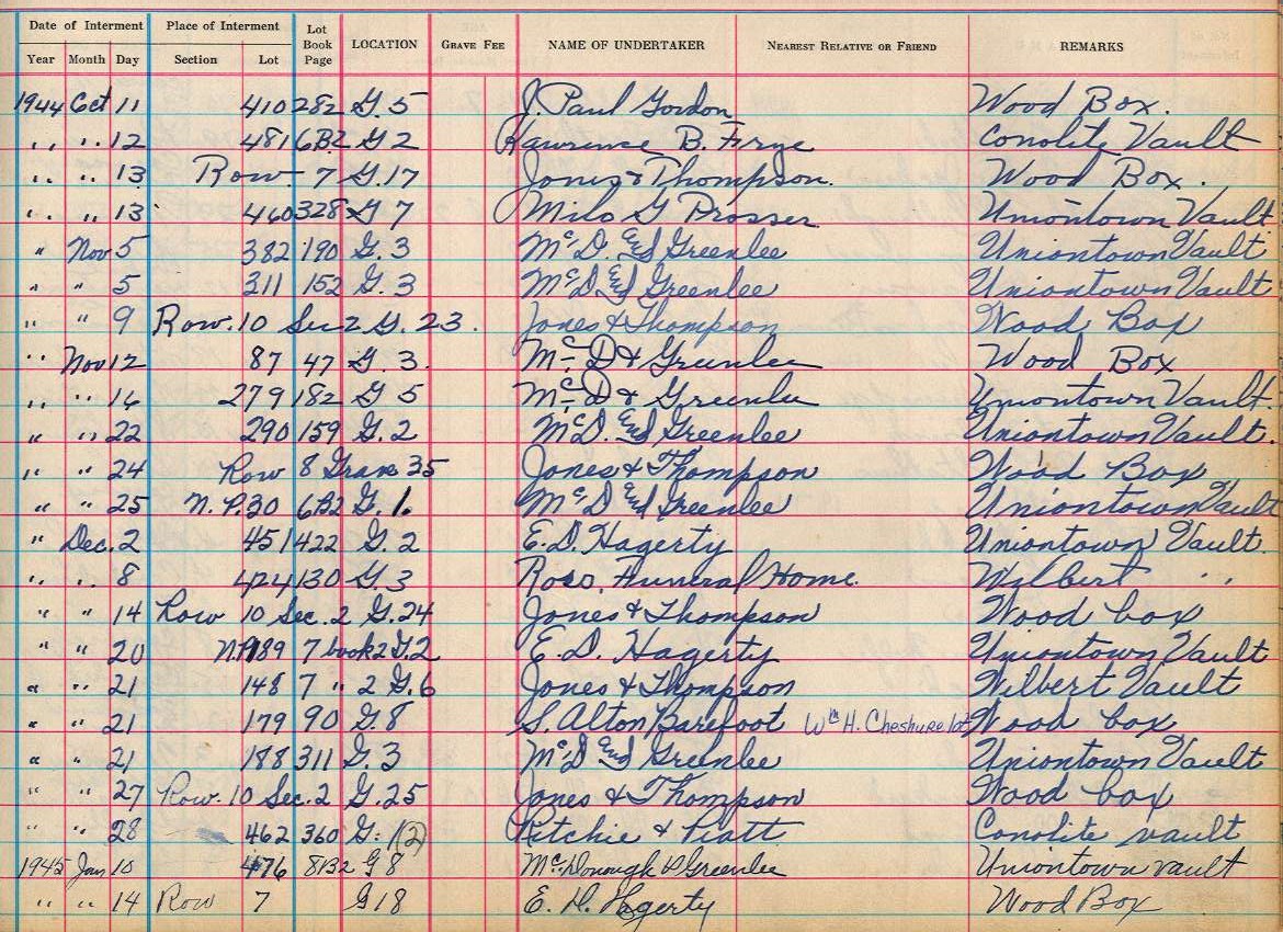interment book 2 page 39a