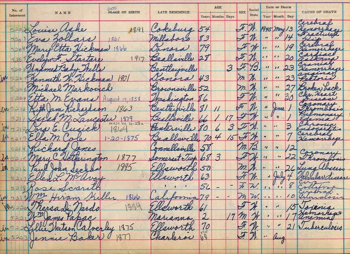 interment book 2 page 41