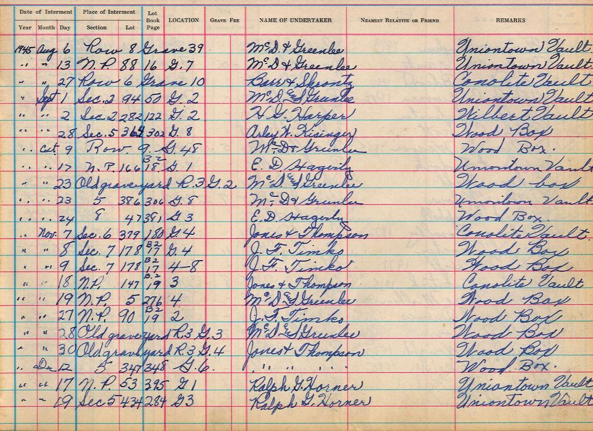 interment book 2 page 42a