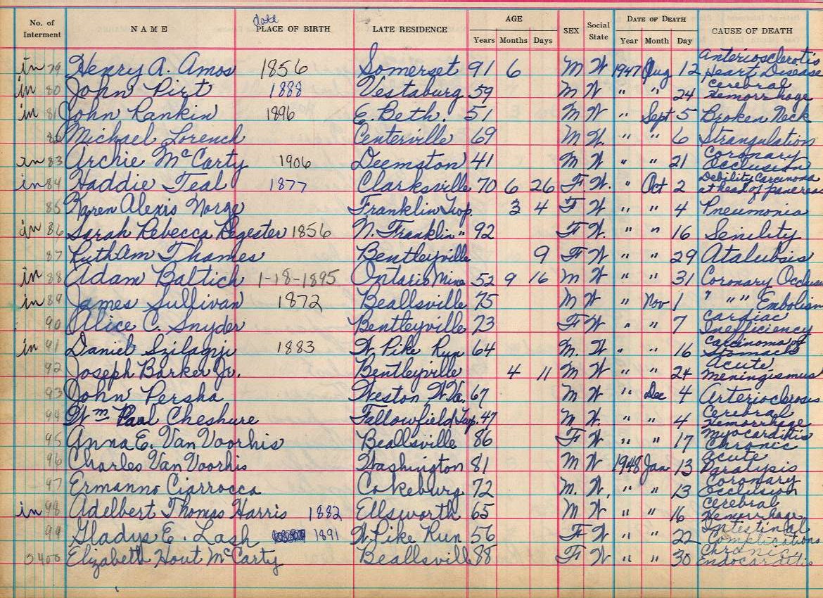 interment book 2 page 49