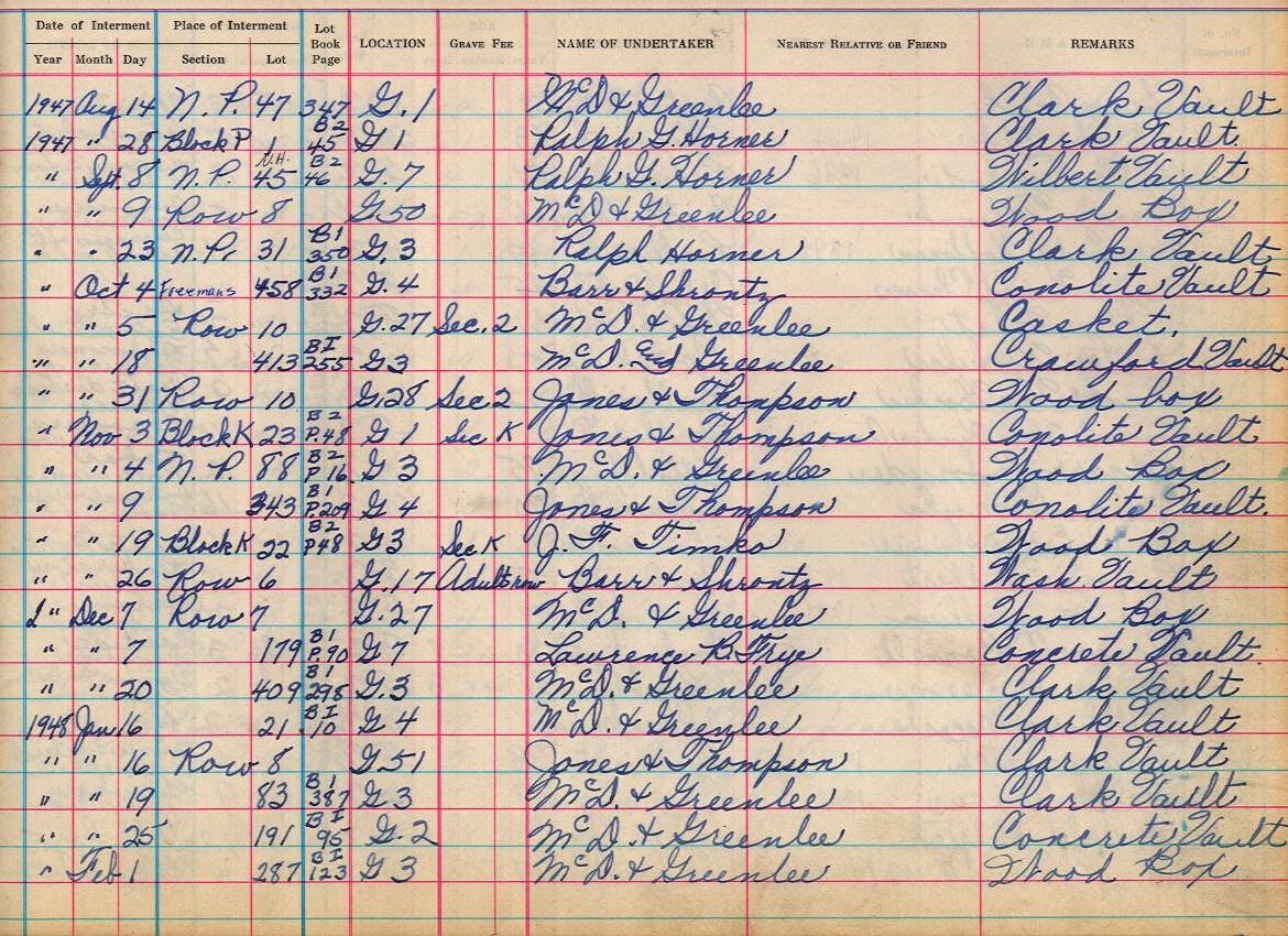 interment book 2 page 49a
