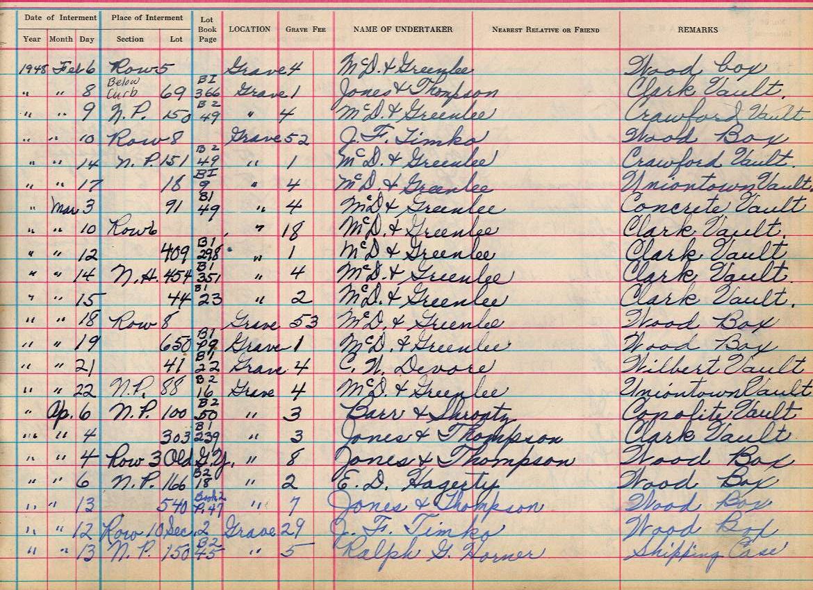 interment book 2 page 50a