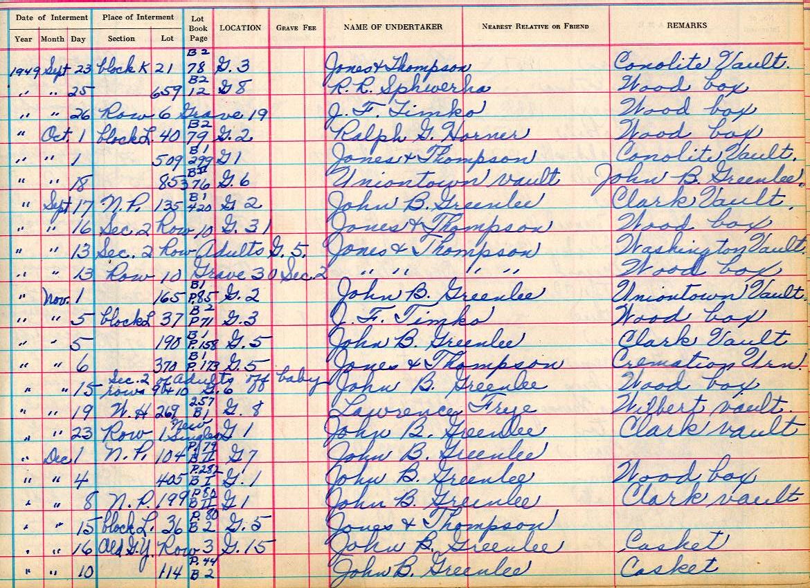 interment book 2 page 56a