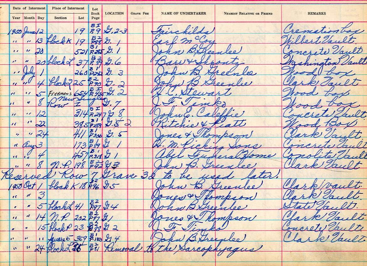interment book 2 page 59a