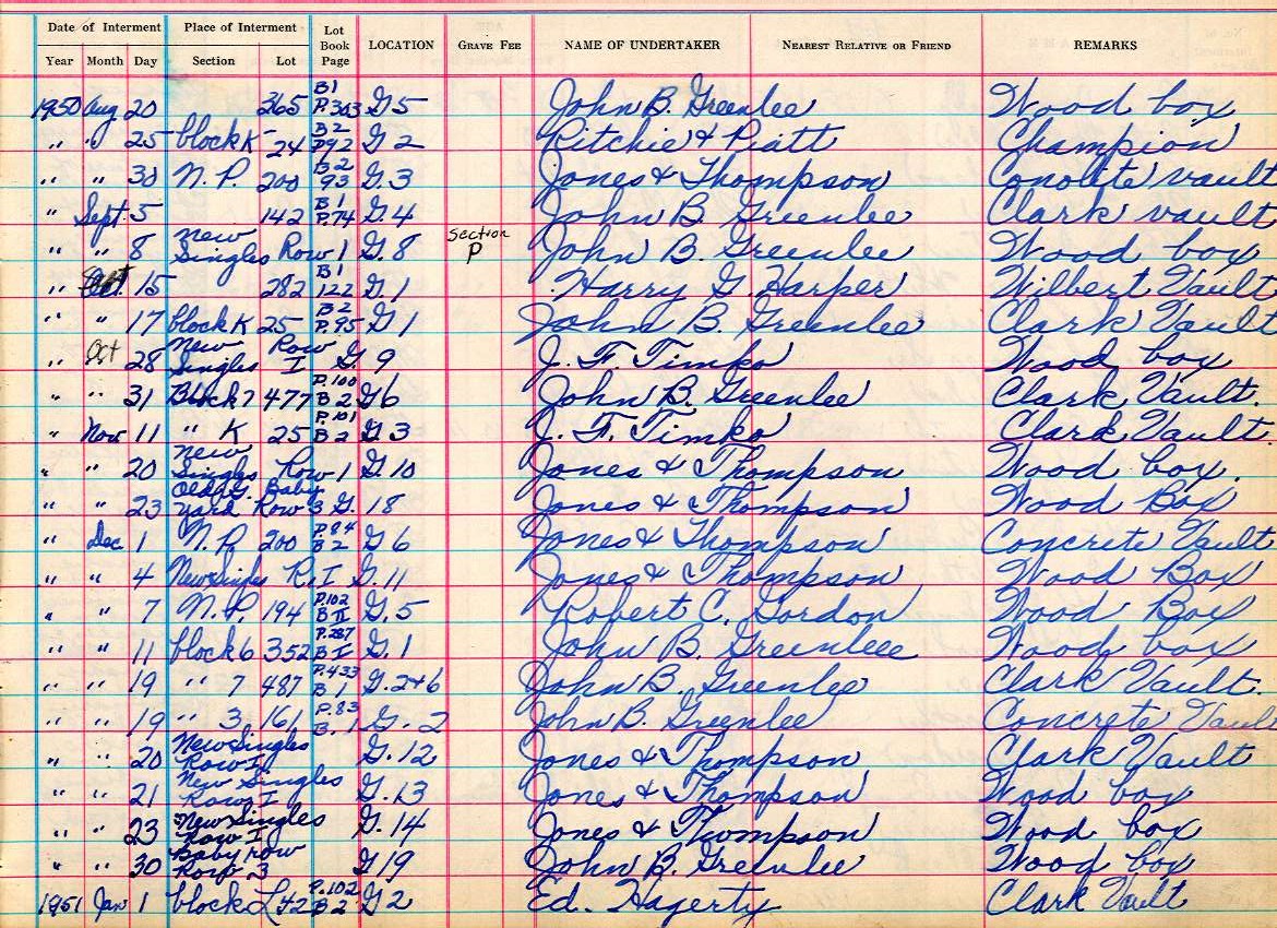 interment book 2 page 60a