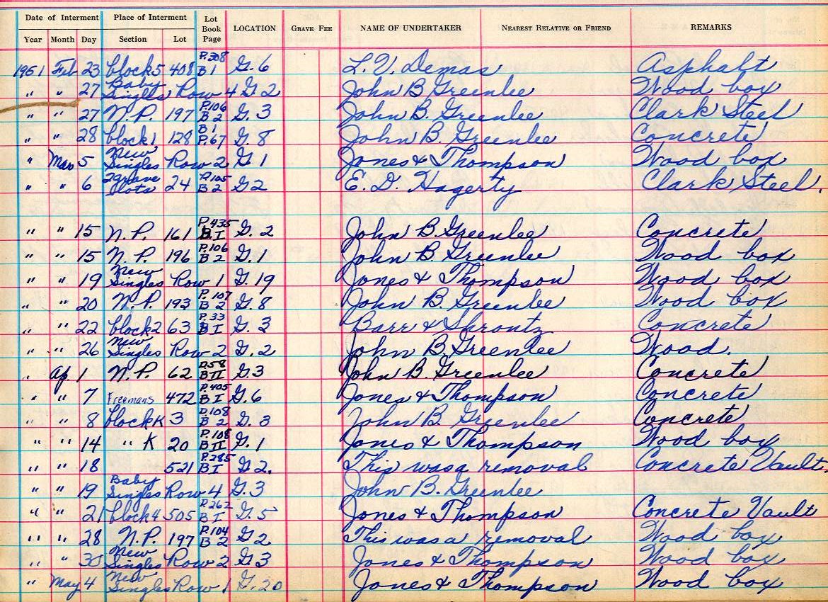 interment book 2 page 62a