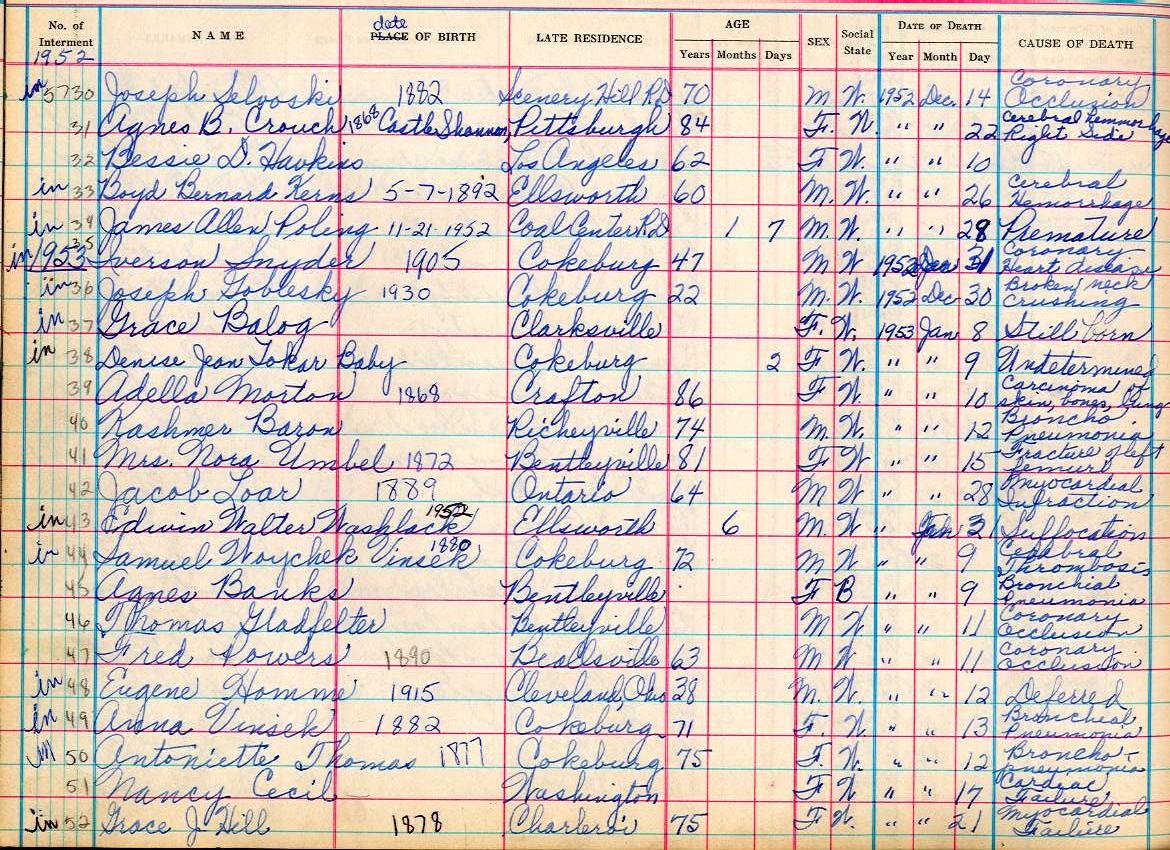 interment book 2 page 69