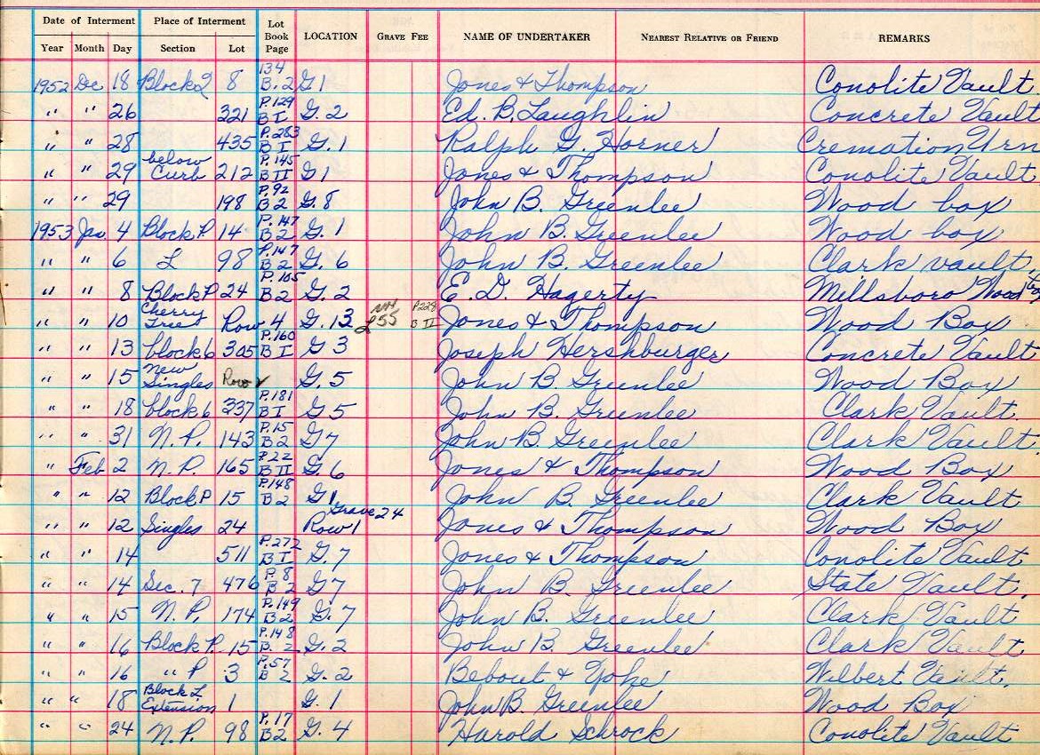 interment book 2 page 69a