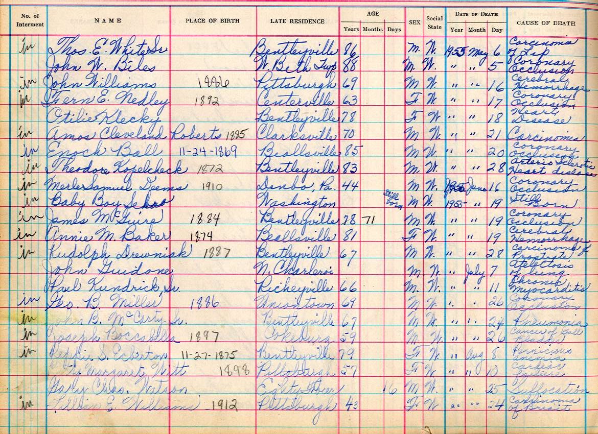 interment book 2 page 78