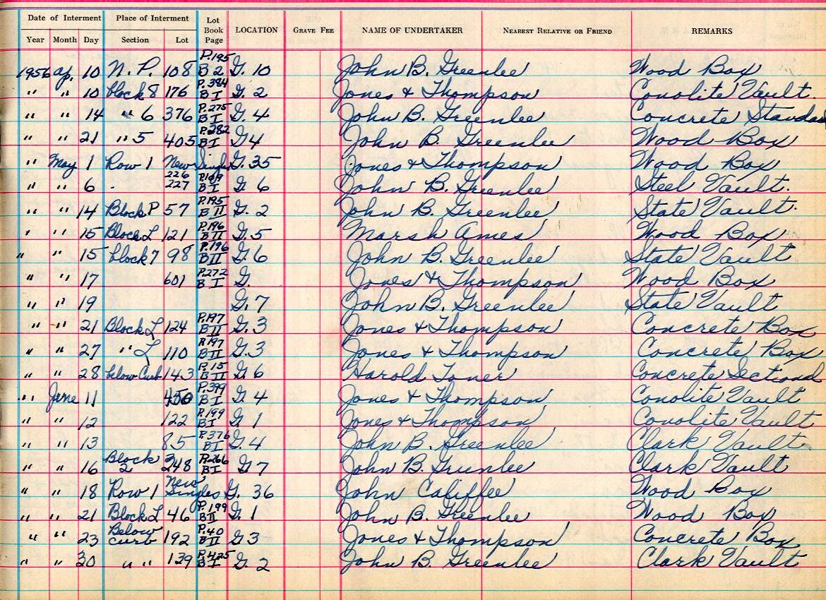 interment book 2 page 81a