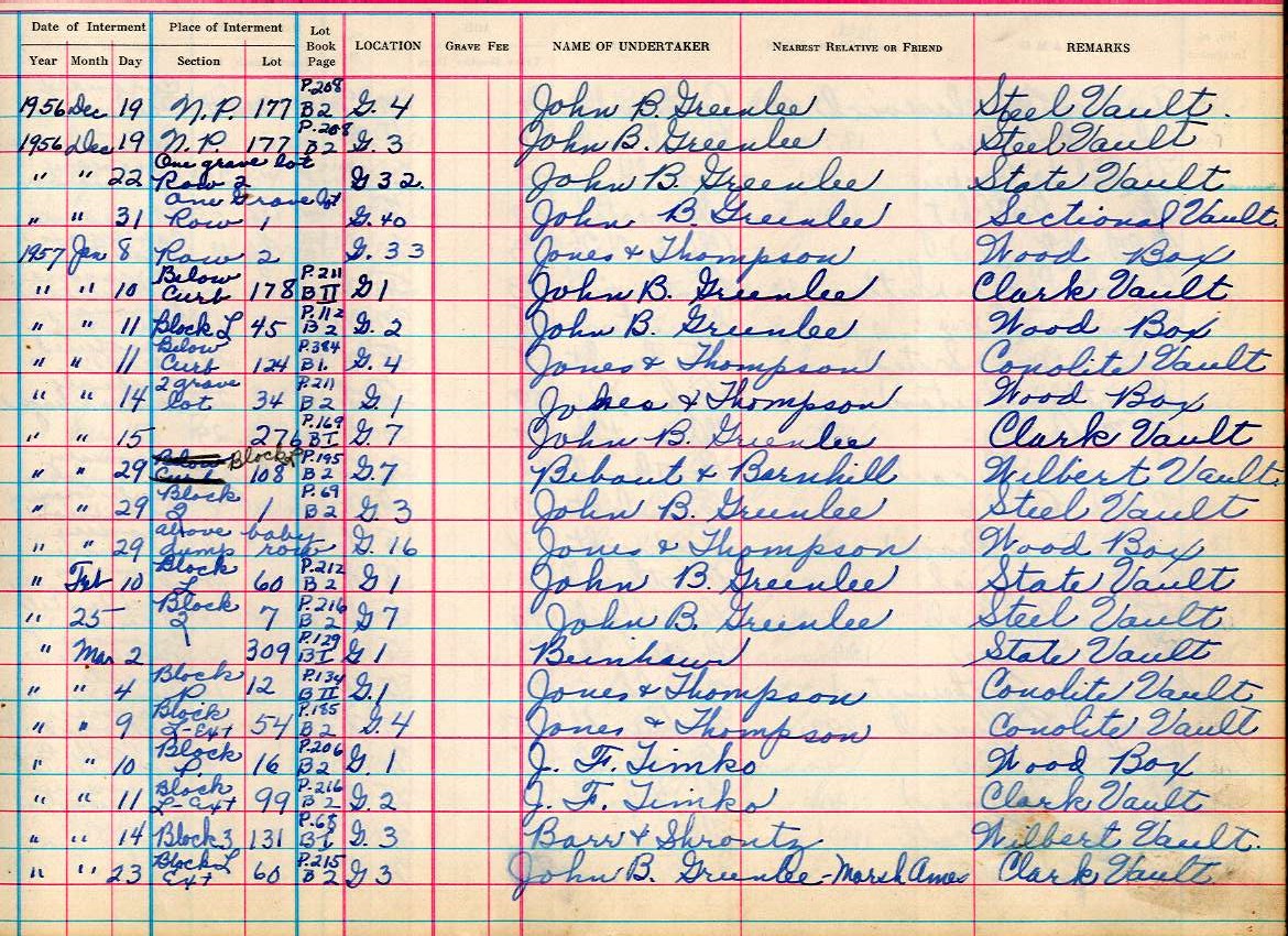 interment book 2 page 84a