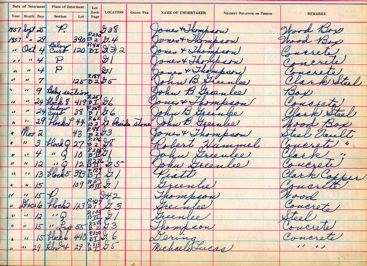 interment book 2 page 87a