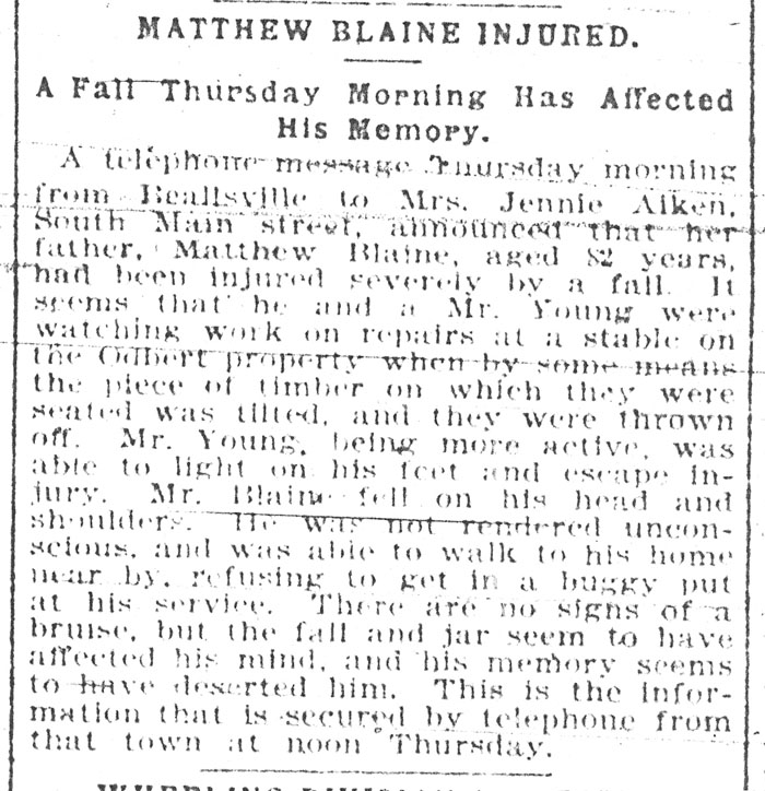 Matthew Blaine article
