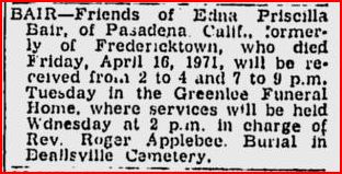 Priscilla Edna Bair