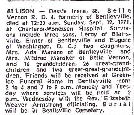 Dessie Irene Allison