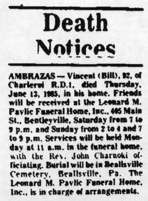 Vincent (Bill) Ambrazas