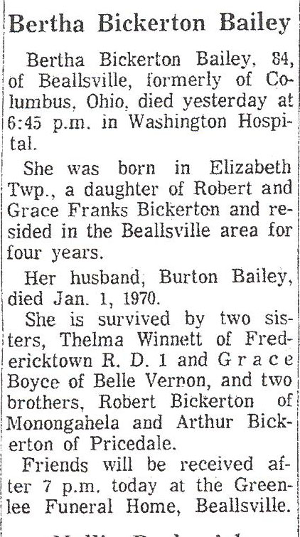 Bertha Bickerton Bailey