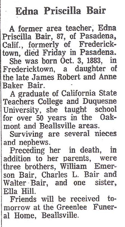 Edna Priscilla Bair