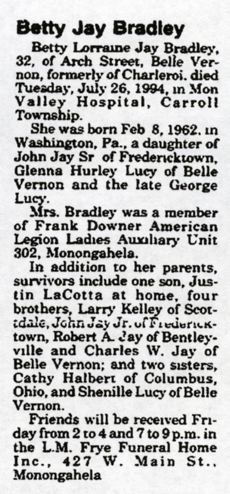 Betty Lorraine Jay Bradley