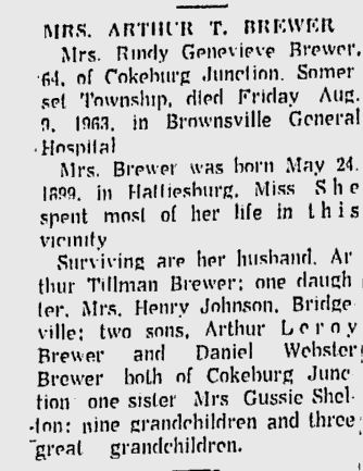 Mrs. Arthur T. Brewer