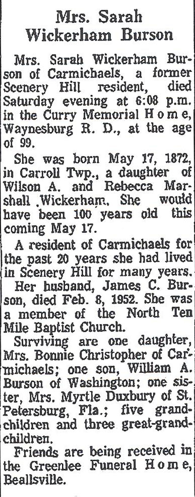 Sarah Wickerham Burson