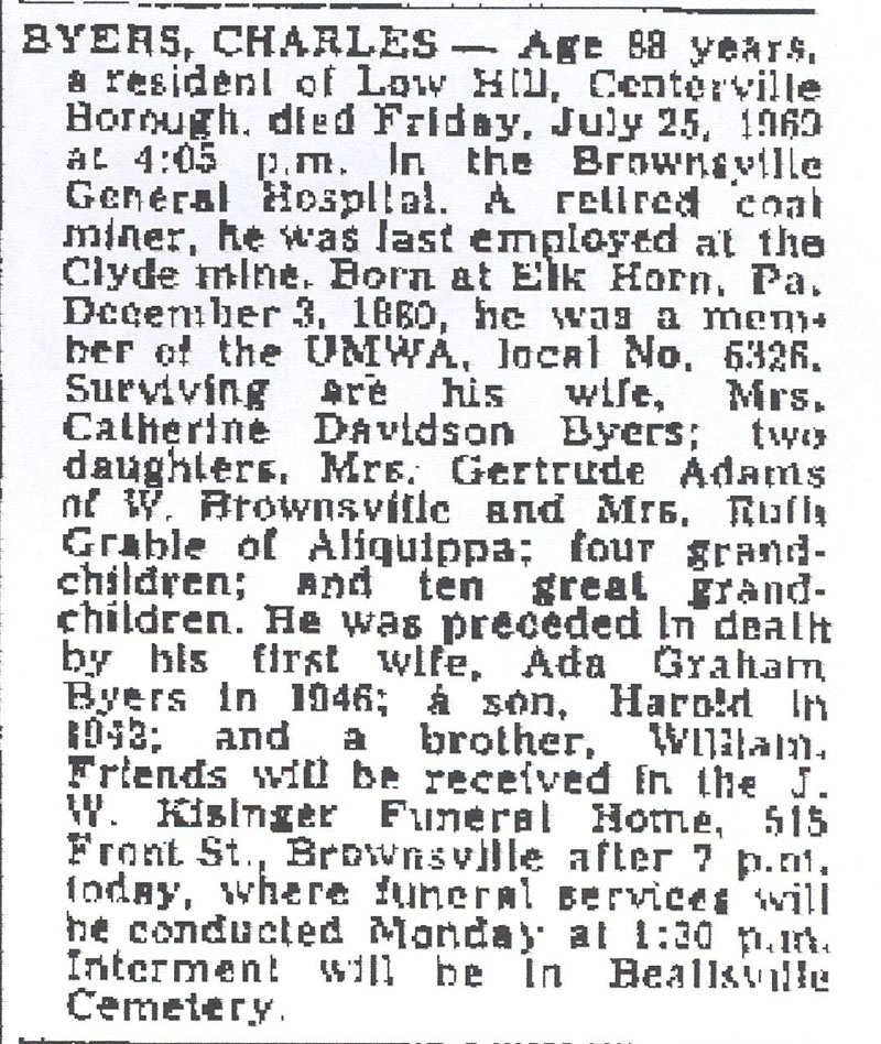 Charles Byers obit