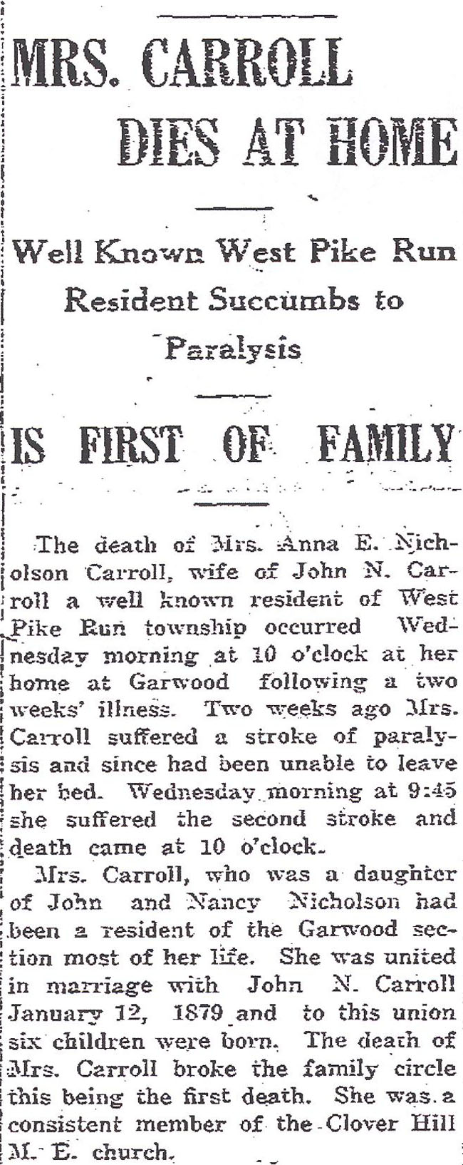 Anna E. Nicholson Carroll