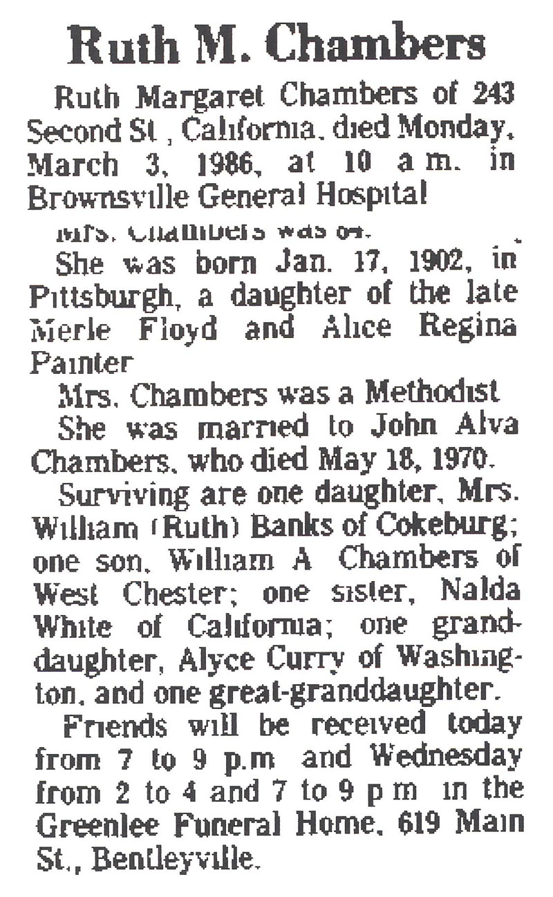 Ruth Margaret Chambers