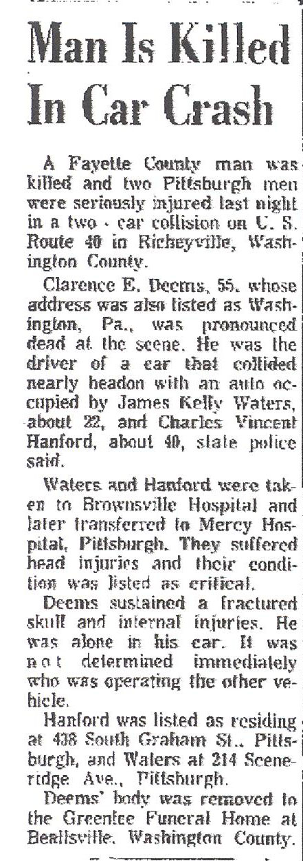 Clarence E. Deems obit