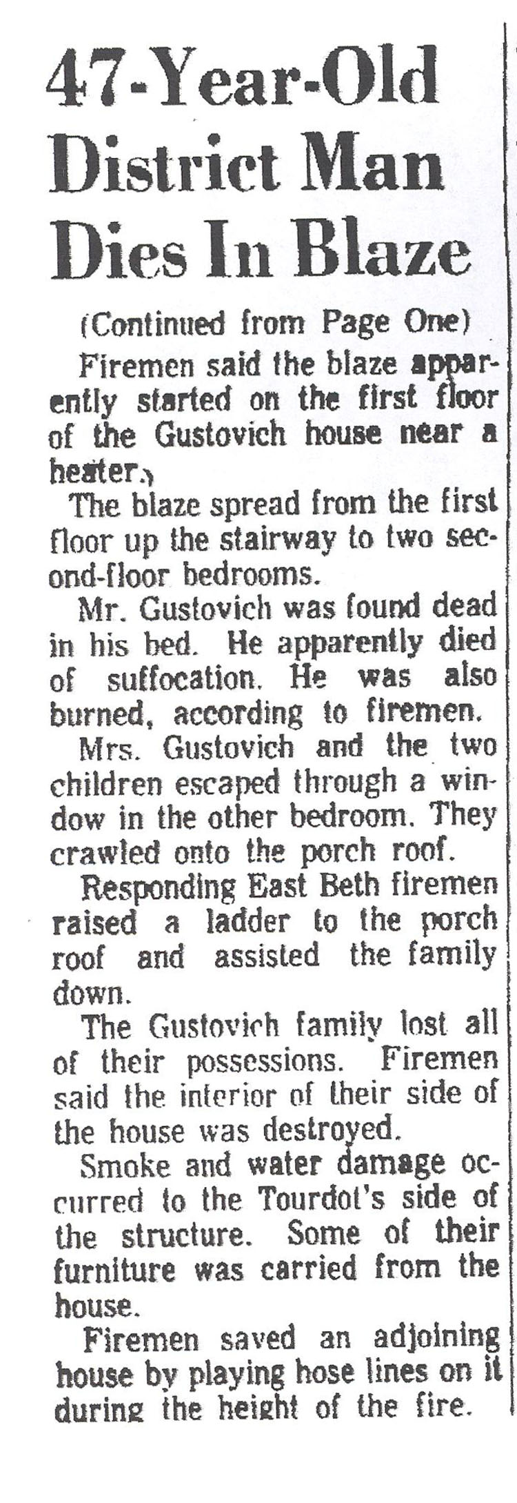 Samuel Gustovich obit