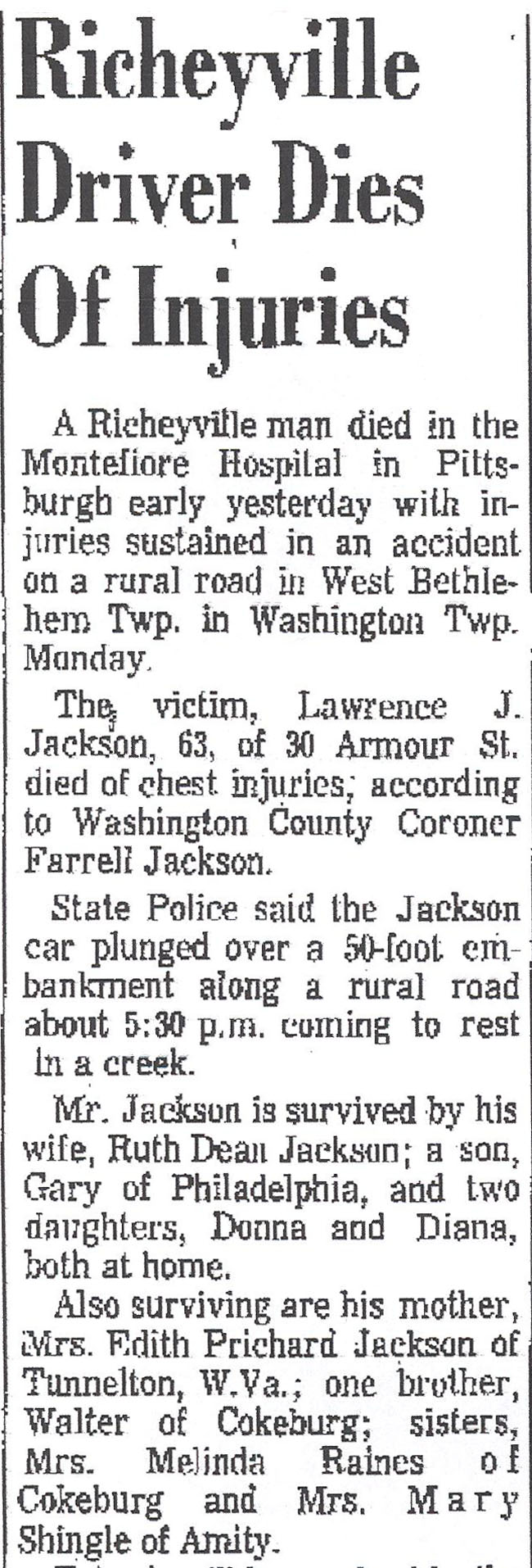 Lawrence J. Jackson obit