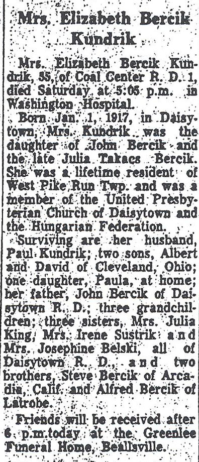 Elizabeth Bercik Kundrik