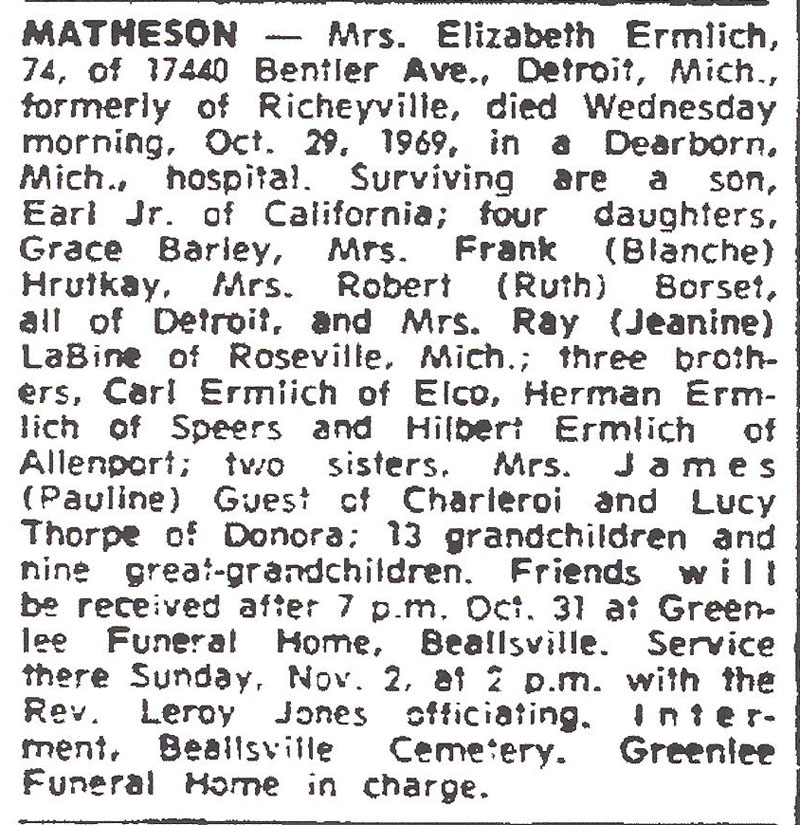 Elizabeth Ermlich Matheson