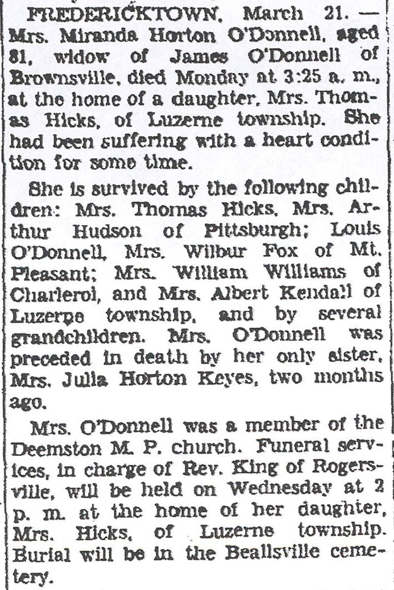 Miranda Amelia Horton ODonnell