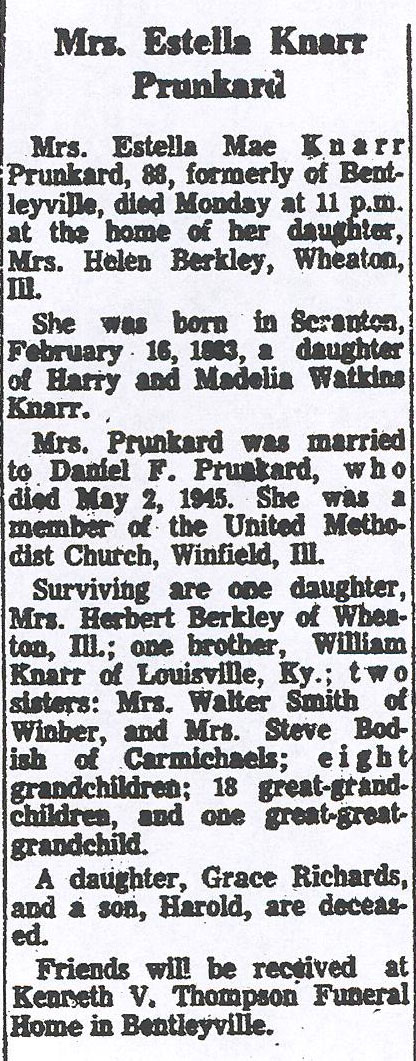 Estella May Knarr Prunkard