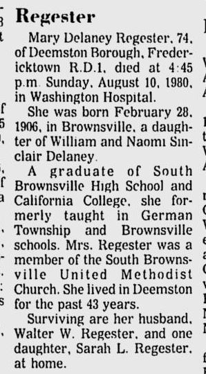 Mary Delaney Regester