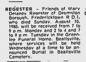 Mary Delaney Regester