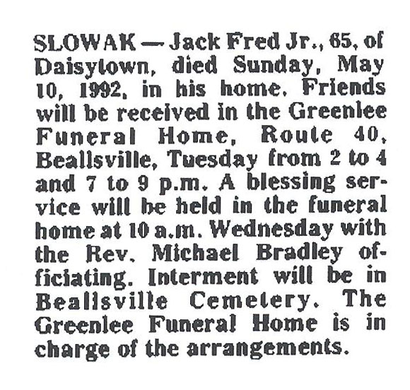 Jack Fred Slowak Jr.