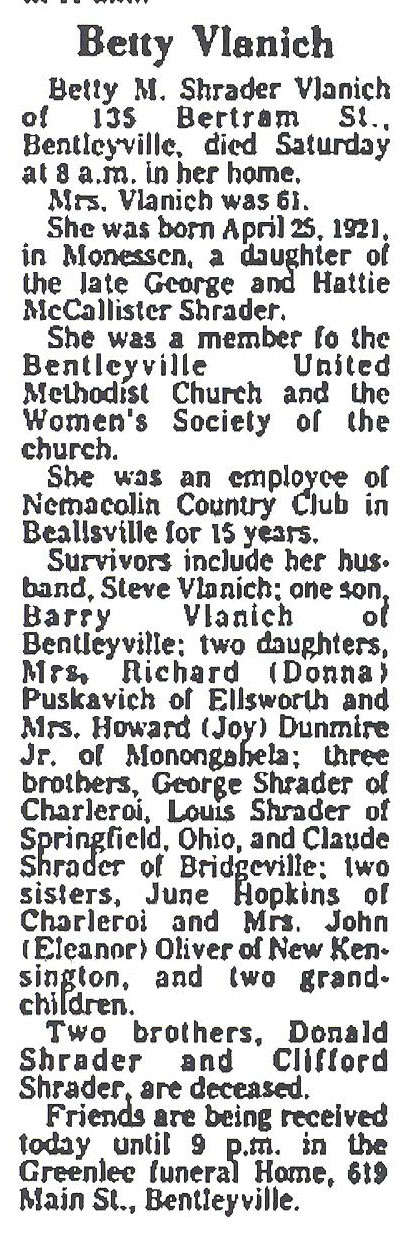 Betty M. Vlanich
