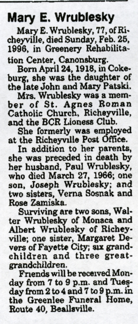 Mary E. Wrublesky
