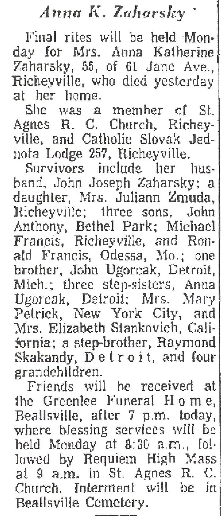 Anna Katherine Zaharsky