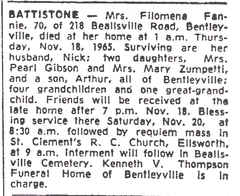 Filomena Fannie Battistone